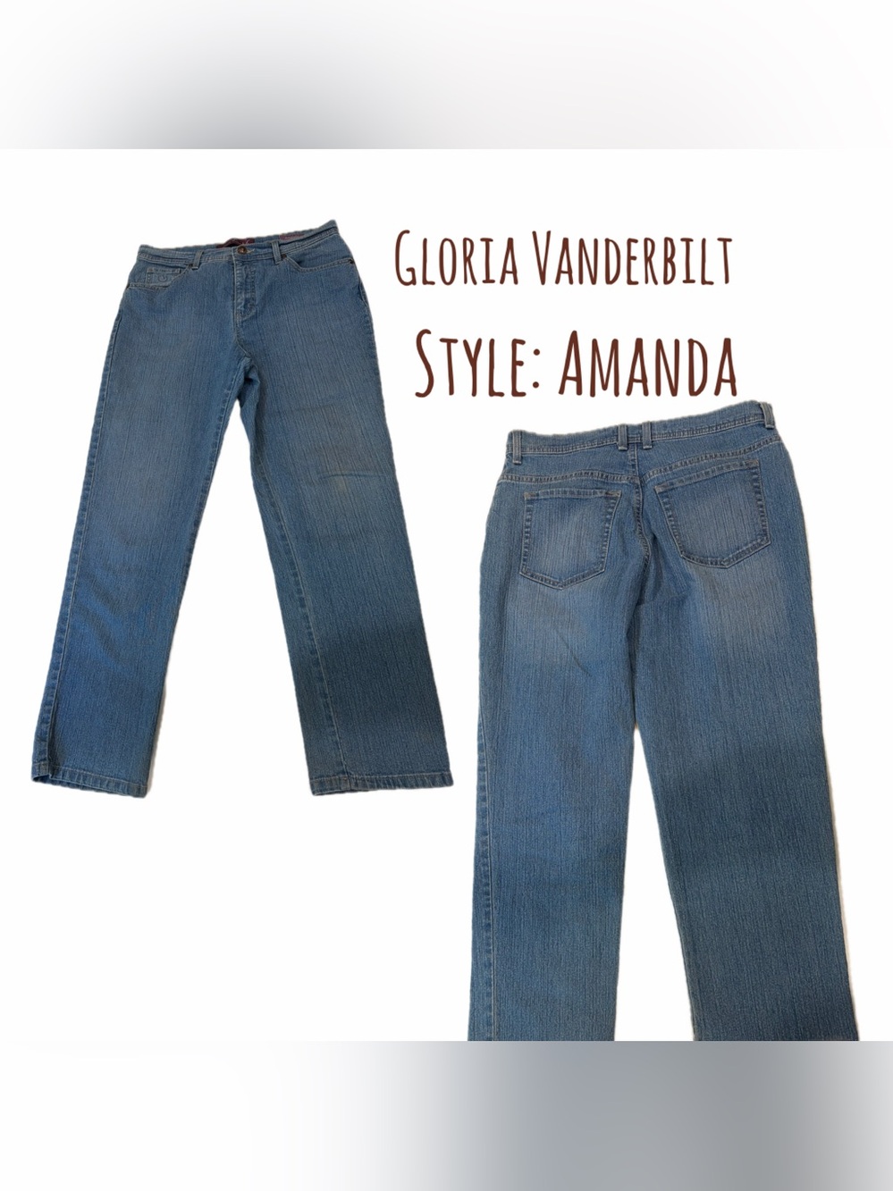 Gloria Vanderbilt classic Light Blue Denim Jeans - Amanda